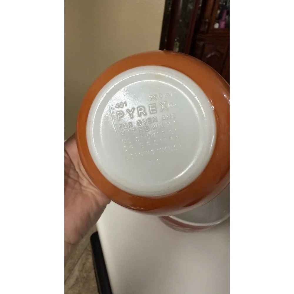 Vtg PYREX Autumn Harvest‎ Wheat Nesting Mixing Bowls Set of 2 (401 & 402) Retro